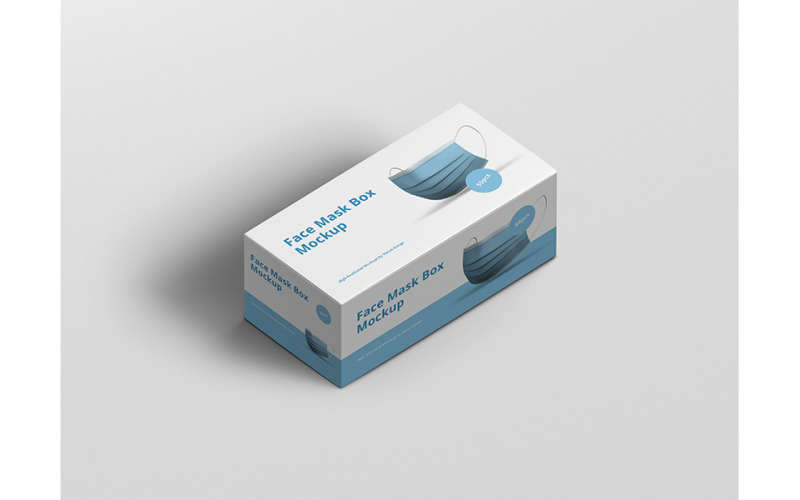 Face Mask Box Mockup 225190 TemplateMonster