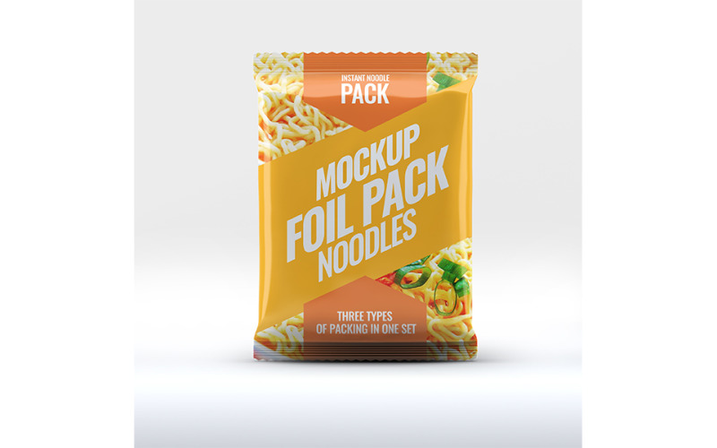 Instant Food Foil Bag Mockup