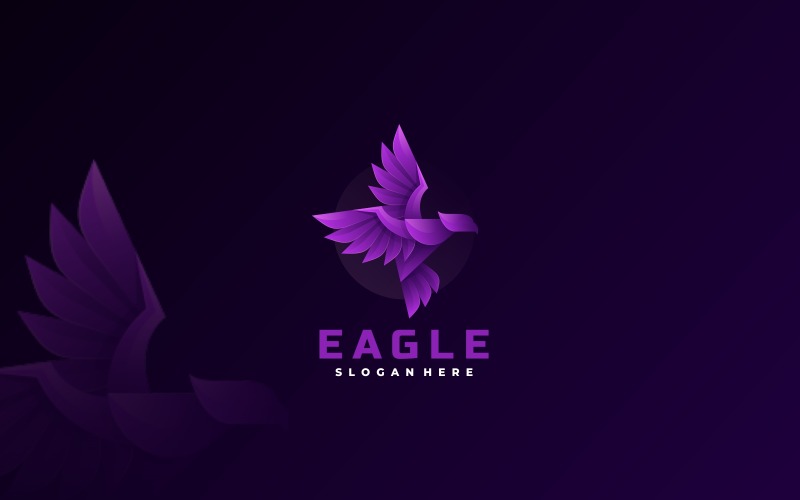 Logo di colore sfumato Aquila vettoriale