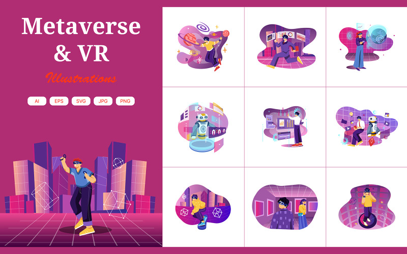 M384_Metaverse Illustration Pack