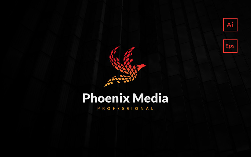 Шаблон логотипу Creative Phoenix Media Technology