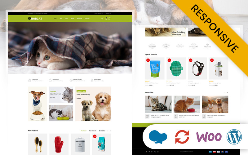 Bobcat - Pets and Animals Shop WooCommerce Responsive Theme