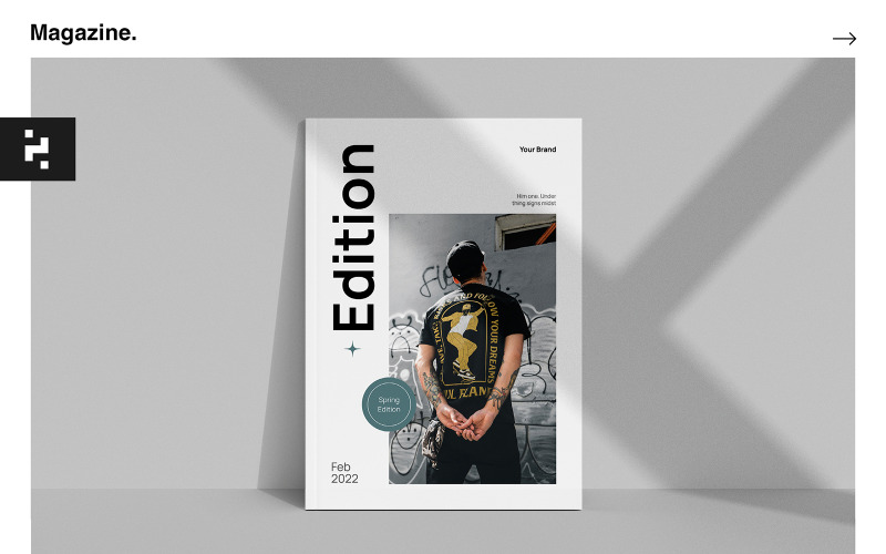 Edizione - Modello di rivista di moda