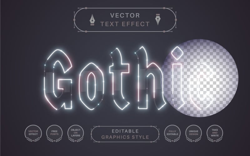 Gothic Ghost - Editable Text Effect, Font Style, Graphic Illustration