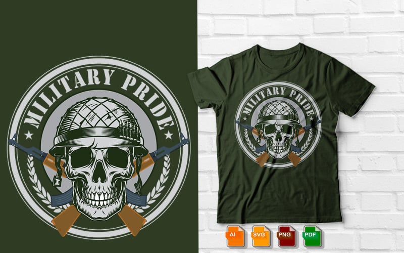 Military Pride póló design