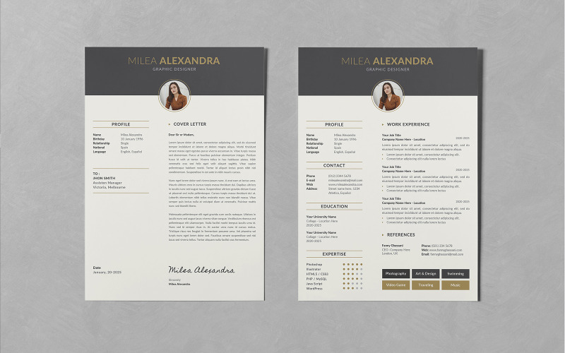 Plantillas de conjunto de CV de currículum clásico