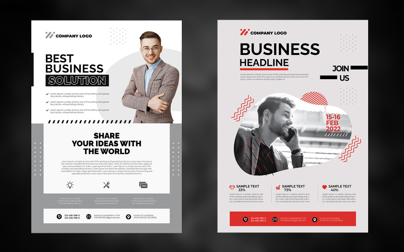 Профессиональный бизнес-флаер V3