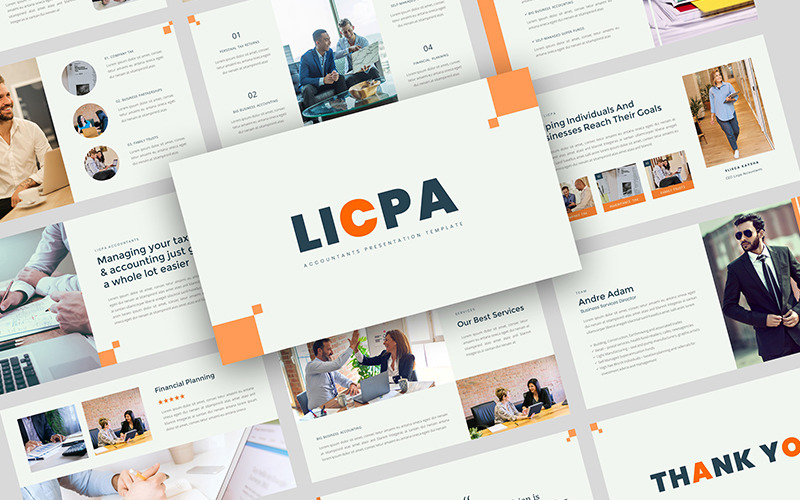 Licpa - Google Slides-Vorlage für die Präsentation von Buchhaltern