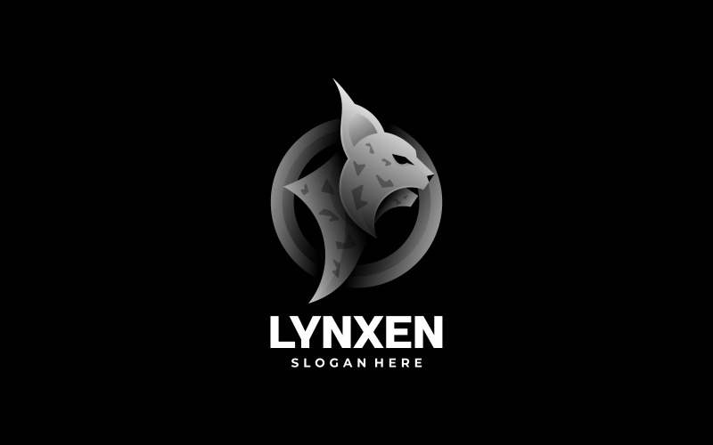 Lynx градієнт барвистий стиль логотипу