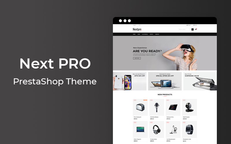 Next Pro - Tema Prestashop reattivo all'elettronica