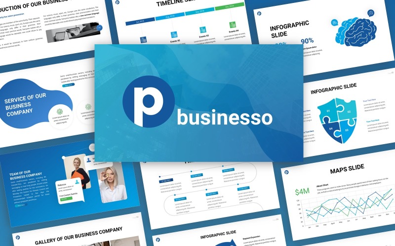 pbusinesso – Üzleti többcélú PowerPoint sablon
