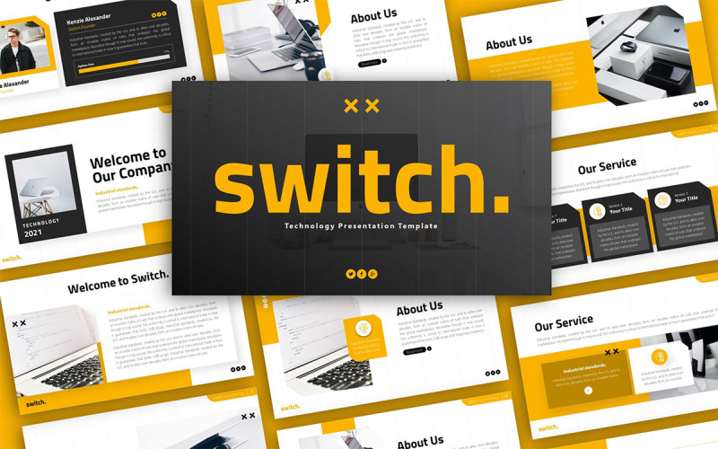 Switch Technology Многоцелевой шаблон презентации PowerPoint