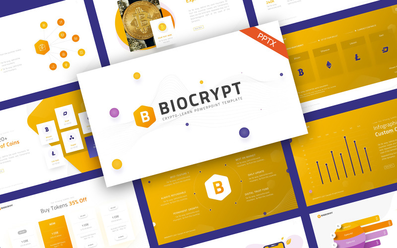 Biocrypt Criptomoneda Plantilla de PowerPoint