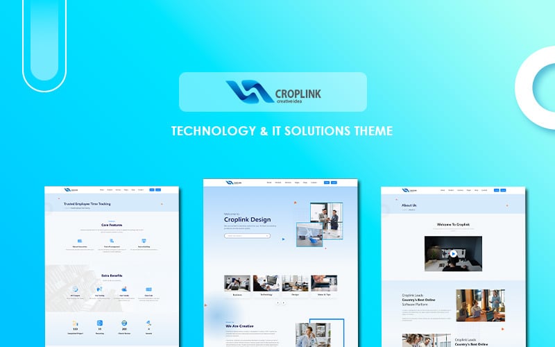 CROPLINK - Tech Corporate & Ecommerce WordPress Theme