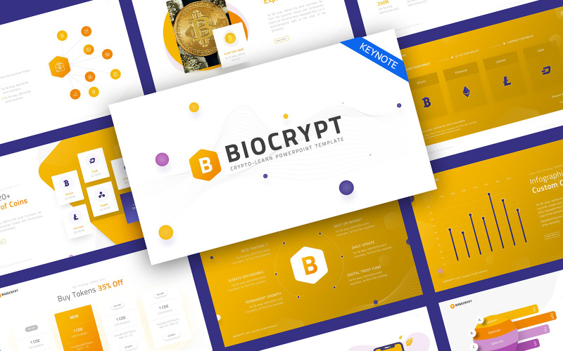 Modello di nota chiave di criptovaluta Biocrypt