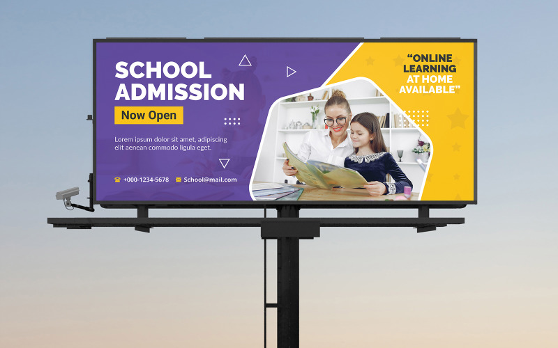 Modern School Billboard Banner Templates - TemplateMonster