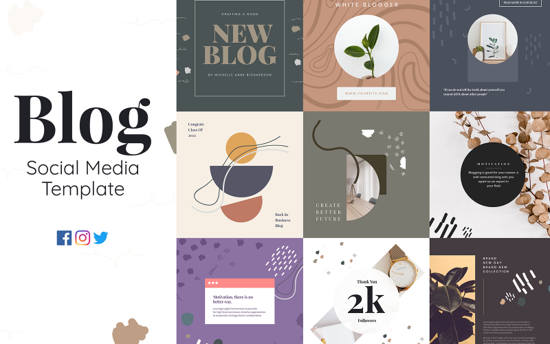 Vorlage für kreatives Bloggen in sozialen Medien