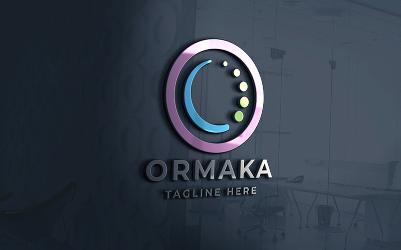 Logotipo profesional de la letra O de Ormaka