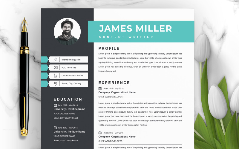 James Miller / Modello di CV