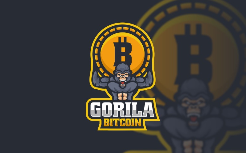 Logotipo de deportes electrónicos Gorila Bitcoin