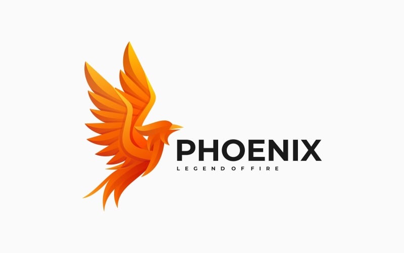 Phoenix Bird Gradient Logo #226143 - TemplateMonster