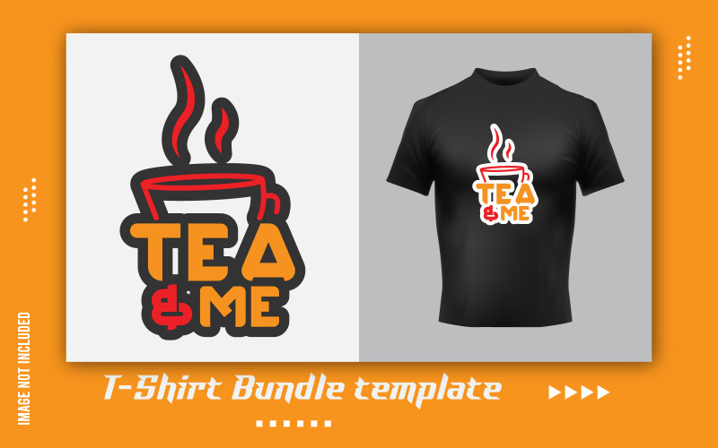 Çay Aşığı Vektör T-shirt Etiket Tasarım Şablonu