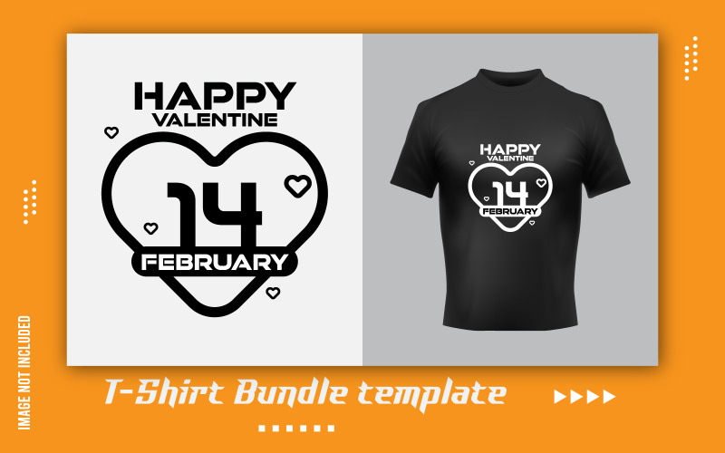 Modèle de conception d'autocollant de t-shirt vectoriel Happy Valentine