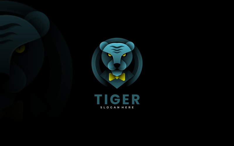 Modelli di logo sfumato tigre