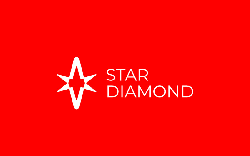 Logo double sens étoile de diamant