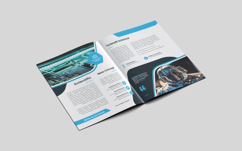 Science Bifold Brochure Template #226317 - TemplateMonster