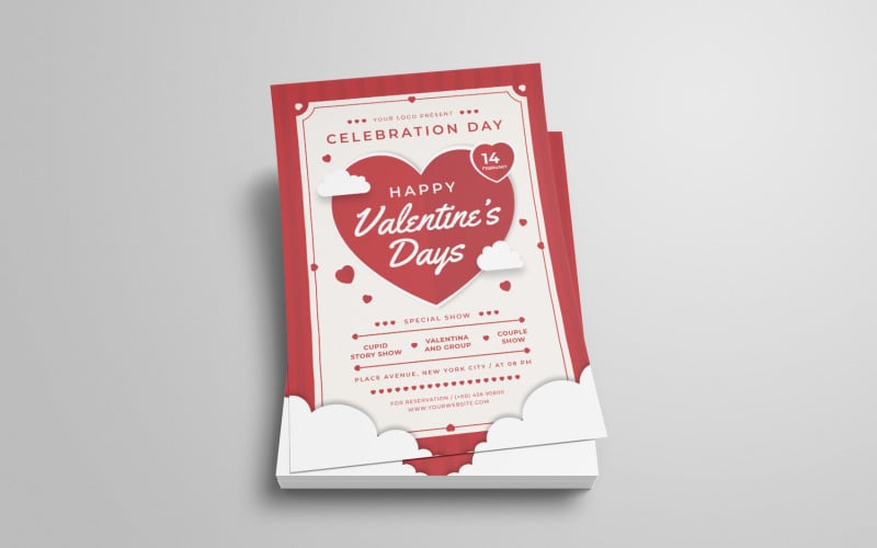 Valentine Day Flyer Template #226323 - TemplateMonster