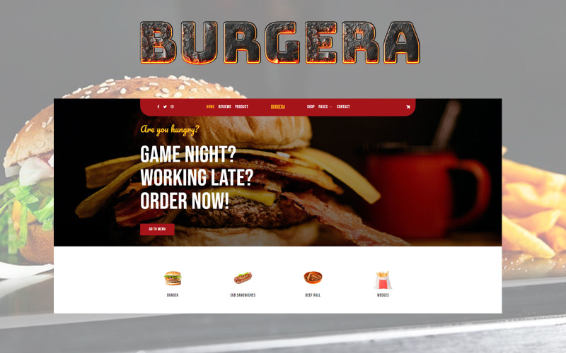 Burgera – Gyorsétterem és étterem HTML-sablonja