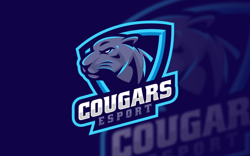 Cougars Tiger E-Sports-Logo-Vorlage