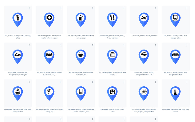 定位器地图指针业务 Iconset 模板