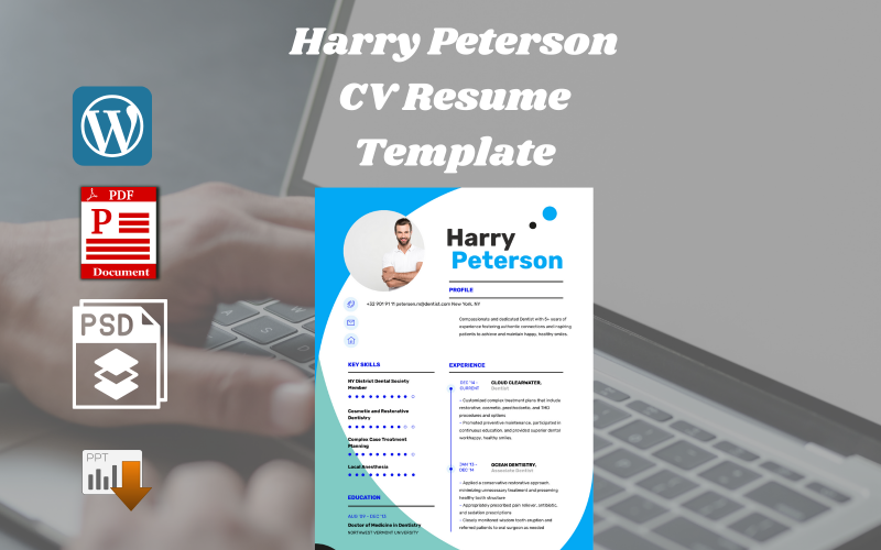 Harry Peterson  CV Resume /Special Dentist Template