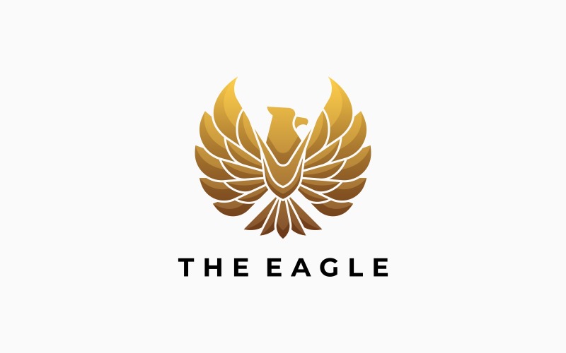 Style de logo dégradé or aigle