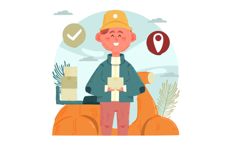 Illustration de concept d'entreprise de livraison