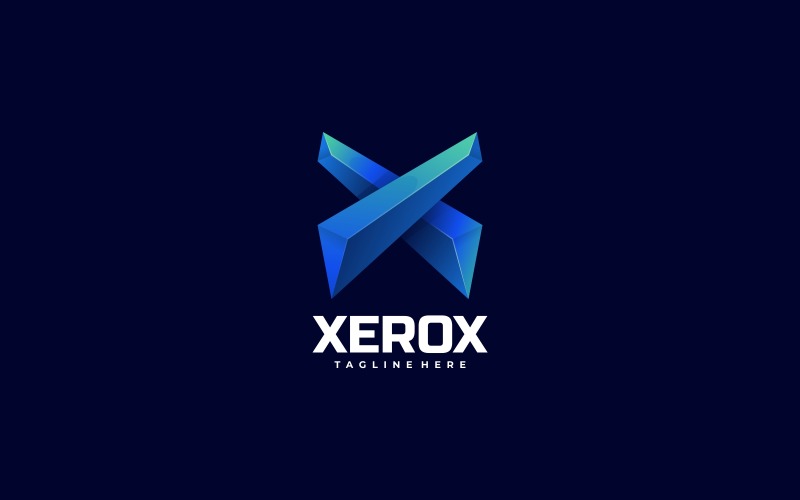 Letter X Gradient Logo Style