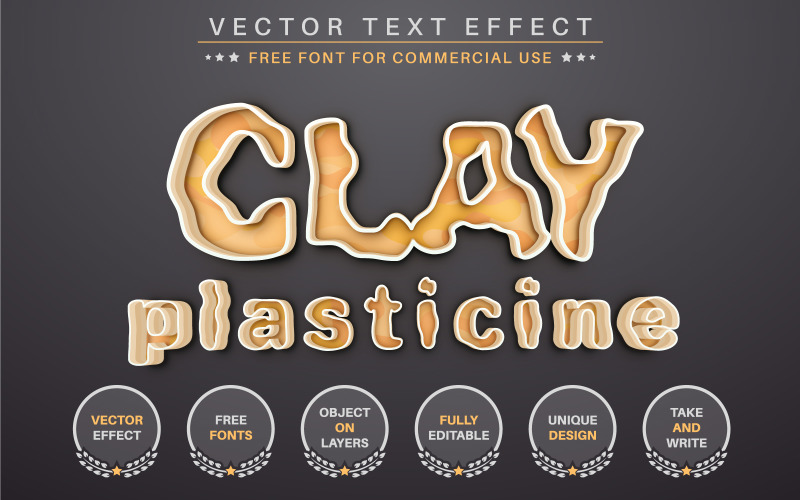 Plasticine - Editable Text Effect, Font Style, Graphics Illustration