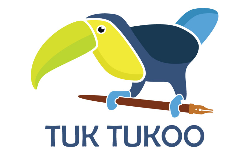 Шаблон логотипа Tuk Tukoo Writer