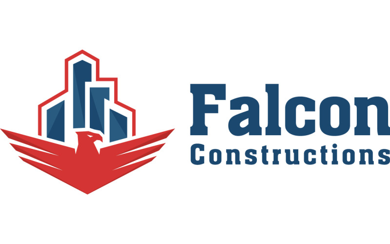 Шаблон логотипу Falcon Constructions