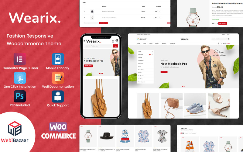 Wearix - Mehrzweck-Mode-WooCommerce-Thema