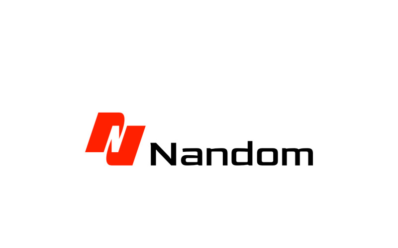 Negative Letter N Red Logo