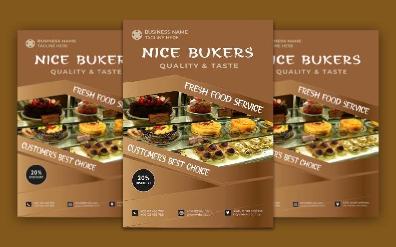 Design von Bäckerei-Flyer-Vorlagen