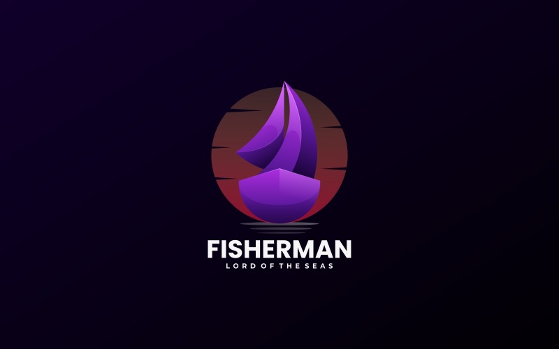 Fisherman Gradient Logo Style