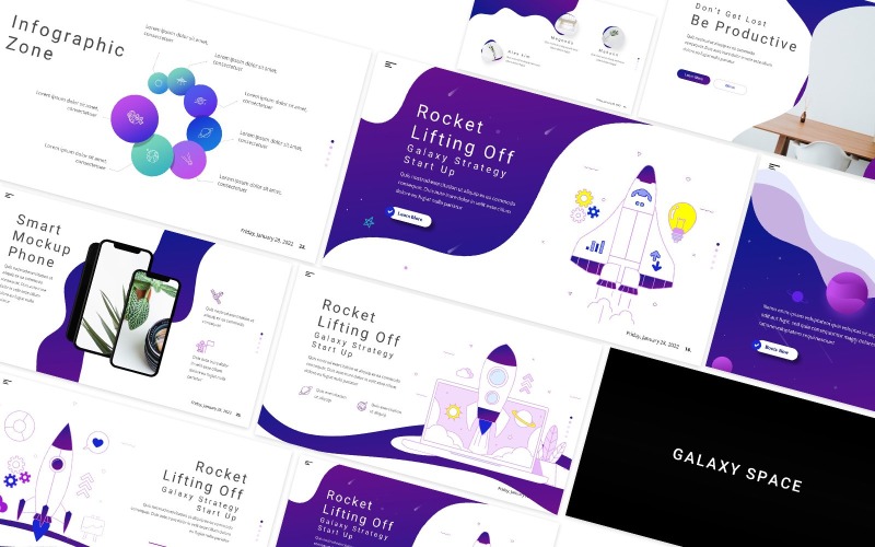 Modello di diapositive di Google Galaxy Space
