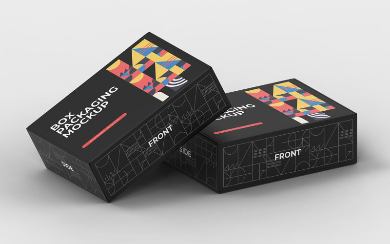 Box Packaging Mockup PSD Template Vol 52 - TemplateMonster