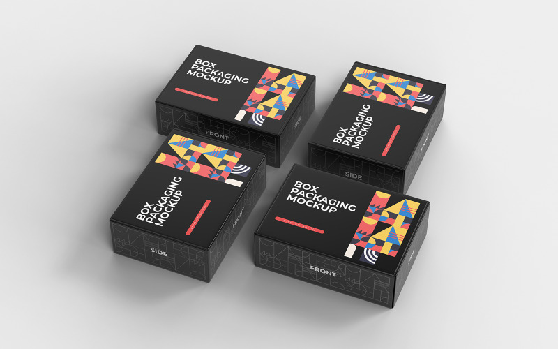 Kutu Ambalaj Mockup PSD Şablonu Cilt 10