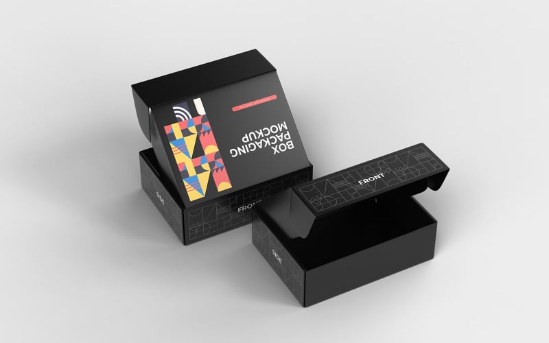 Box Packaging Mockup PSD Template Vol 06 - TemplateMonster