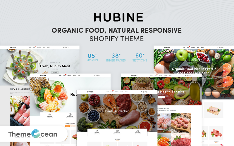 Hubine - 有机食品，自然响应 Shopify 主题